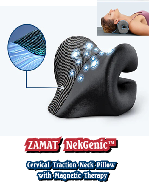ZAMAT NekGenic Cervical Traction Neck Pillow with Magnetic Therapy